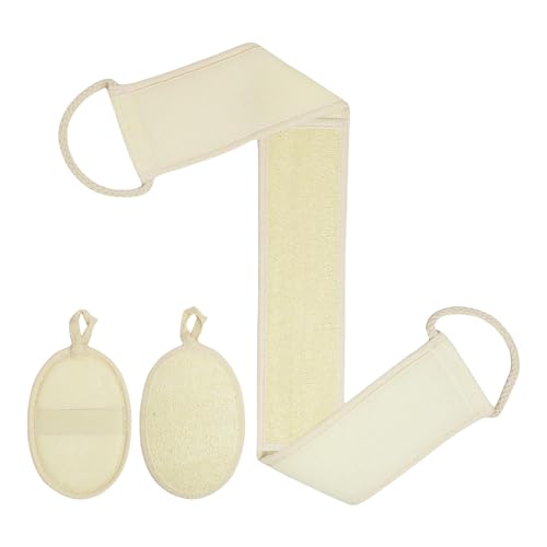 BommFu Estropajo Natural, Esponja Natural Para Baño, Texturada Extra Suave Reutilizable Antideslizante Lavable para Baño y Cuidado Facial