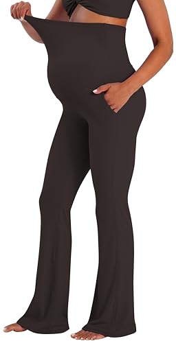 Sunzel Sunzfly Maternity Flare Leggings with Pockets...