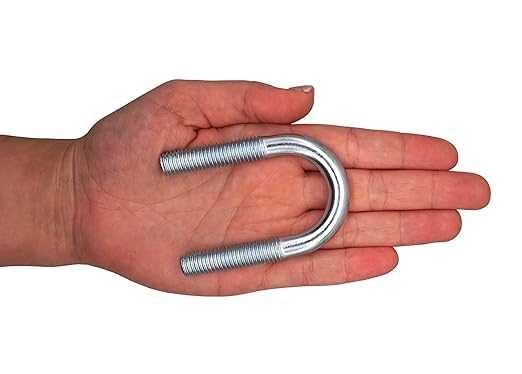 (Pack of 2) Zinc Plated Round U Bolt 0.39" x 1.18" (M10 x 30mm) Pipe Fixing U-Bolt 0.39" (M10) Thread for Pipe