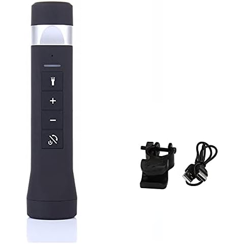 3 in 1 Cycling Wireless Speaker Bluetooth Bike Speaker Flashlight Power Bank Multi-Function Rechargeable Portable Bicycle Speaker with Mount for Outdoor Riding Camping,Black Cover