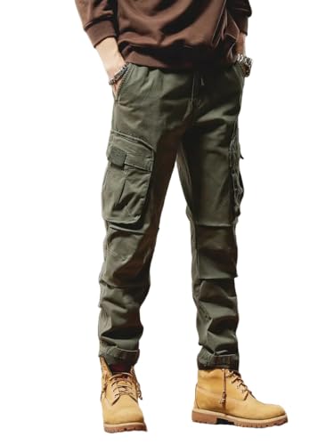 Image of LookMark Men's Cargo Pants Stylish and Comfortable | Men's Cargo Pants with Multiple Pockets | Ideal for Casual Wear, Outdoor Activities, and Everyday Use