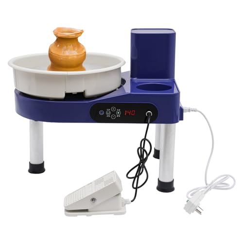 Pottery Wheel Ceramic Machine,200W 10 inch Electric Dual-use Pottery Machine with Detachable Basin, Ceramic Machine with Foot Pedal & LCD Screen