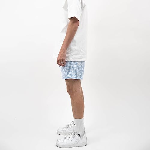 BOOMLEMON Men's Retro Paisley Shorts Mesh Print Casual Beach Shorts Athletic Gym Workout Running Short Pants4