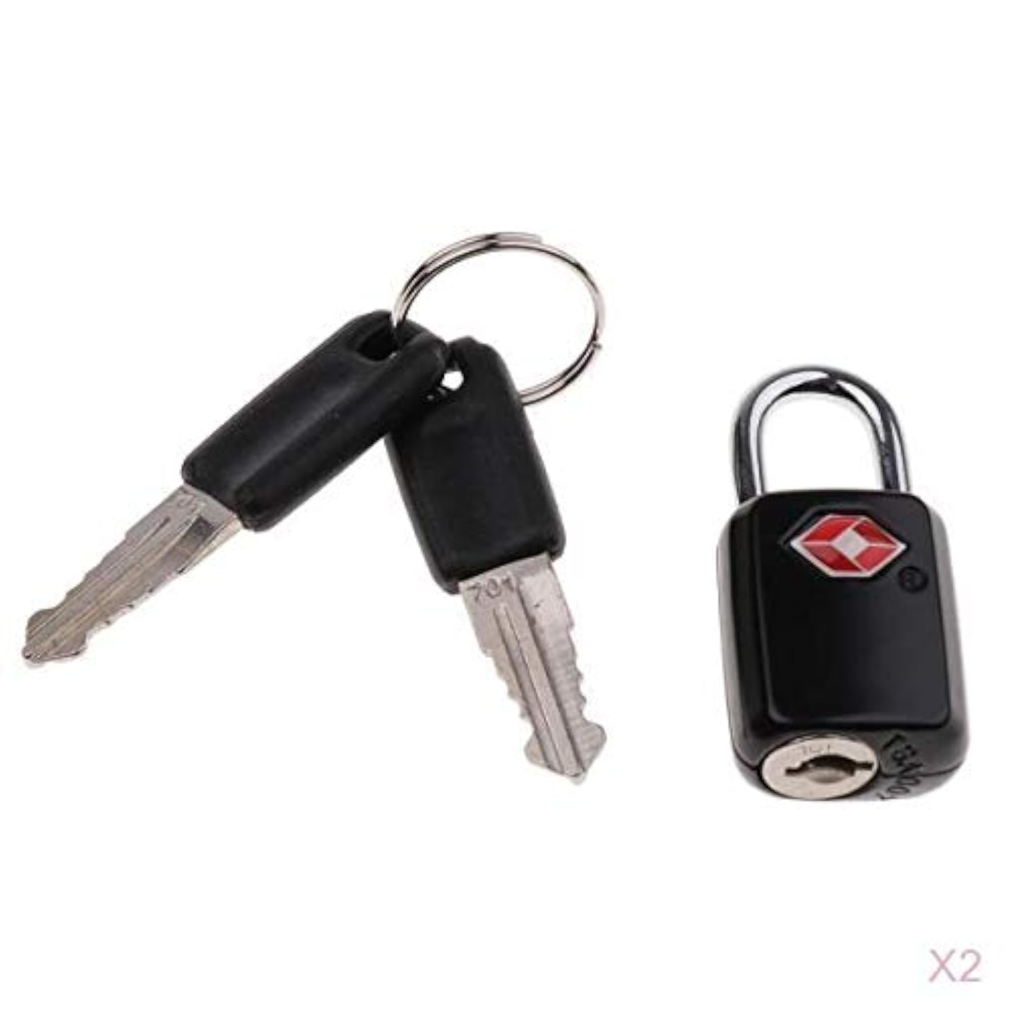2x TSA Safe Travel Padlock with 2 Keys