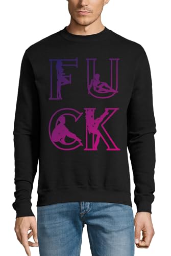 Pull en coton noir FCK Neon Light fille XS idéal pour les sorties entre amies