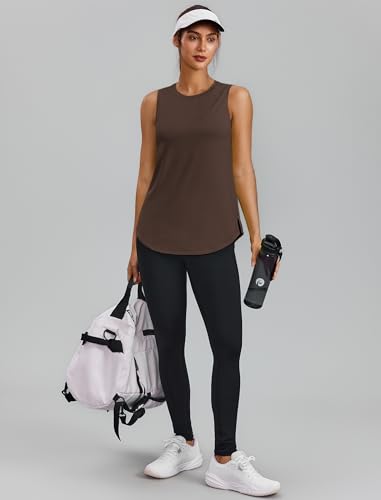 Image of PINSPARK Workout Tank Tops for Women UPF 50+ Side Slits Athletic Gym Shirt