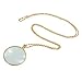 Produktbild QINGRAN, Dekorative Monokel-Halskette mit Lupe Lupenanhänger Vergoldete vergoldete Kettenhalskette Damenschmuck, Goldfarbe