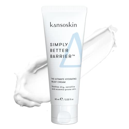 Kansoskin Simply Better Barrier Hydrating Relief Cream, Soothes Eczema, Dry, Red, Itchy And Sensitive Skin, Low-Ph, Vegan, Gentle, Fragrance-Free, Repair Moisturiser For Face And Body, 60Ml #TOP1