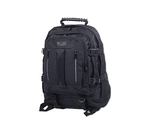 JCB - Loadall Backpack Travel Bag - Work Rucksack Adjustable Straps Perfect as Under Seat Bag for Travel - Multi Pocket Casual Backpacks - 30L Black JCB - Loadall Backpack Travel Bag - Work Rucksack Adjustable Straps Perfect as Under Seat Bag for Travel - Multi Pocket Casual Backpacks - 30L Black
