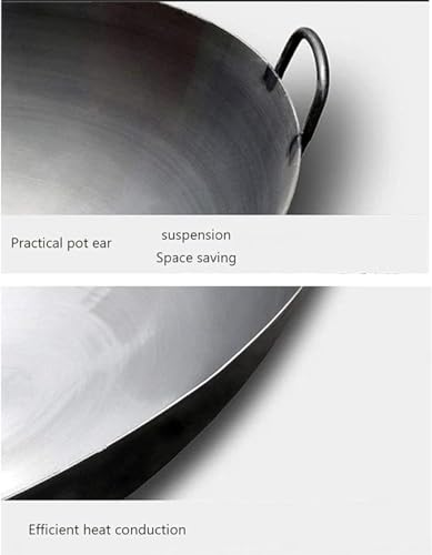 Wok grande de aluminio forjado 55 cm con asas integradas miniatura 4