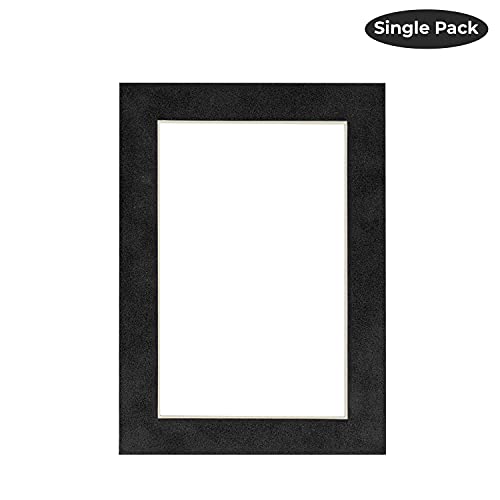 Ash Suede Acid Free 12x16 Picture Frame Mats with White Core Bevel Cut for 11x14 Pictures - Fits 12x16 Frame - One Mat