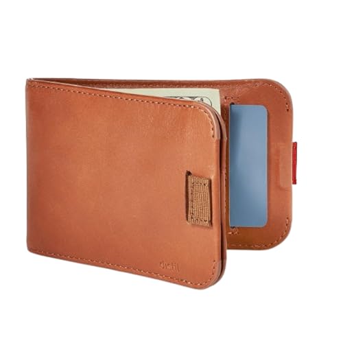 Image of Distil Union Wally Bifold 5.0 RFID Wallet with ID Window - Slim Bifold Wallet for Men with Money Clip, Premium Leather - Minimalist RFID Card Holder - Holds 14 Cards & 30 Bills - Brown