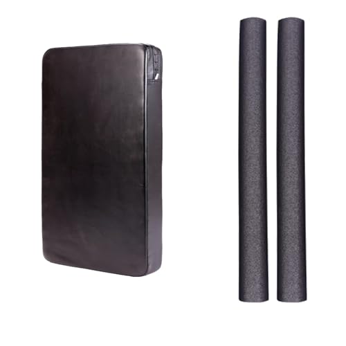 QHZYMX Leather Material Shield Pads Football, Waterproof & Sturdy Punching Practicing Mat with 2 Jamming Sticks for Hockey/Lacrosse/Soccer/Rugby, Easy Clean & Maintain(7.8x15.7x3.9in)