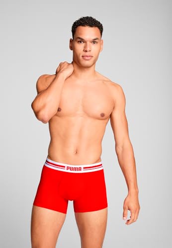 PUMA Everyday Placed Logo Boxer 2 Units S, Rot/Schwarz, S – Ansicht 2