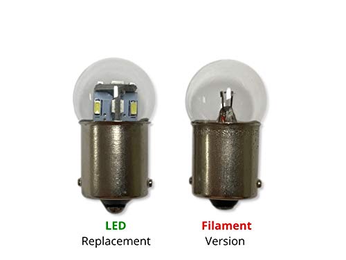 Aero-Lites.com #89 Miniature Bulb LED Replacement | 12/14vdc | Light Color: Warm White (2,700k) | Replaces #67, 69, 89, 9421777, 98, 1247, 441067-1, 97, 631, 89LL, 1155, 97-I