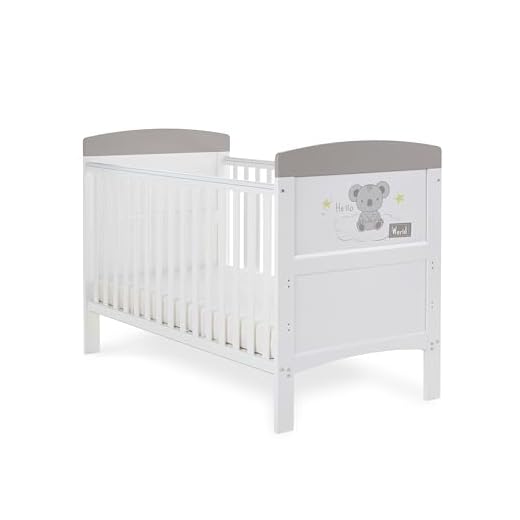Obaby Grace Inspire Cot Bed - Hello World Koala Grey 19 Obaby Grace Inspire Cot Bed - Hello World Koala Grey