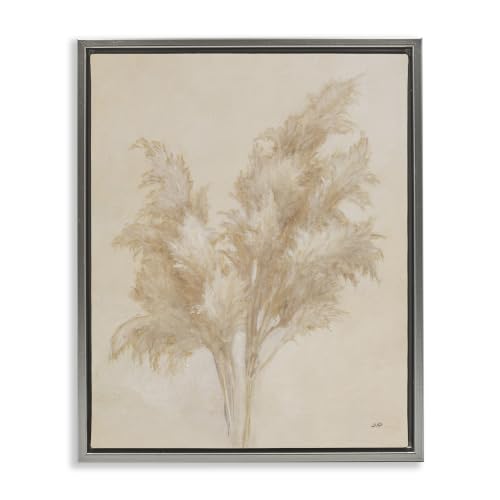 Traditional Reeds Study Botanical, 17 x 21 Inch Canvas in Floater Frame