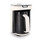 Fakir Kaave Mono - Türkische Mokka-Maschine für Zuhause & das Büro I Elektrische Kaffeemaschine mit Messlöffel I One-Touch-Control I 280 ml Behälter für 4 Tassen I Weiß I 535 Watt