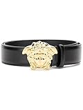 versace gürtel herren LEDER Versace Luxury Fashion Herren DCU4140DVTP1D41OH Schwarz Leder Gürtel  Jahreszeit Permanent