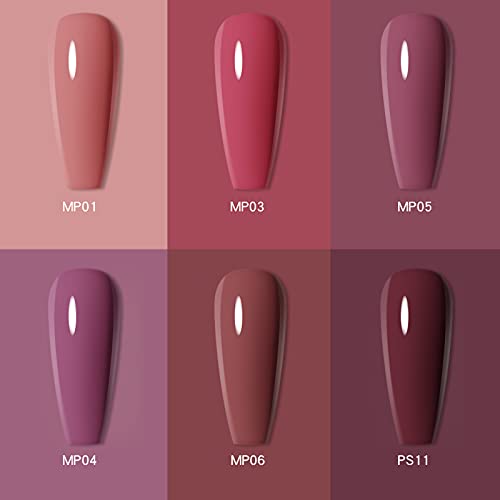 BORN PRETTY UV Nagellack Set Rot, 6 Farbe 10ml Gel Nagellack Set Shellac Nagellack UV LED Nagellack Langlebig Gesund… – Bild 4