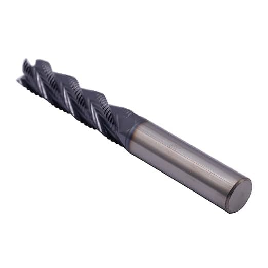 Image of 1 /2 inch 4 Flute Solid Carbide Long Roughing End Mill, ALCrSiN Nano Coated | 35 Degree Helix, 1 /2 inch Cutting Diameter, 1 /2 inch Shank Diameter, 2 inch Length of Cut, 4 inch Overall Length