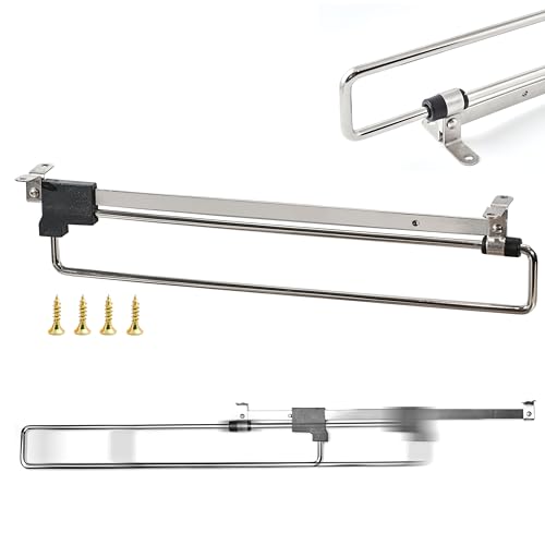 ALUSFERA Asta Appendiabiti Estensibile - Barra Telescopica per Abiti 25 cm - Asta Robusta per Armadio - Barra Appendiabiti - Asta per Abiti per Armadio e Camera da Letto