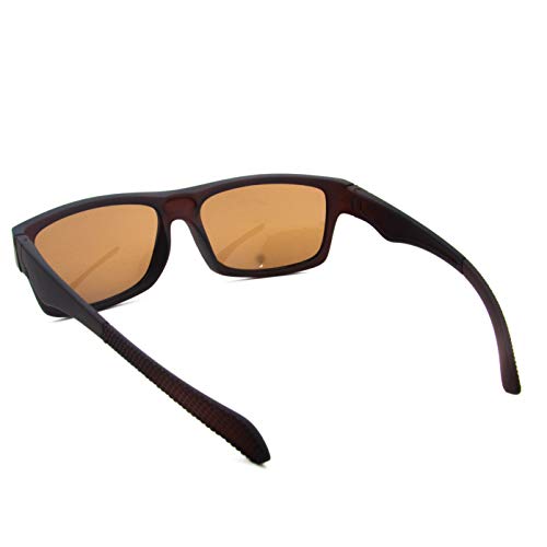 Óculos De Sol Masculino Quadrado Polarizado c/Proteção Uv400 Original (Marrom Fosco)