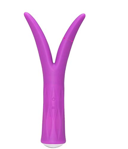 Masajeador,7 Modos,Recargable de USB,impermeable, Púrpura