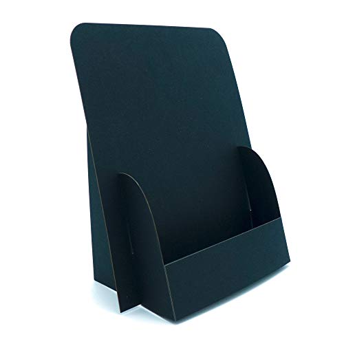 Soporte plegable "Black Line" de cartón, reciclable, ahorra espacio, sostenible, rápido de montar (A6 vertical) Cover