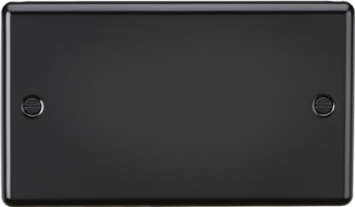 Image of Knightsbridge 2G Blanking Plate - Matt Black