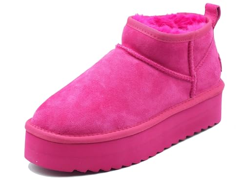 Nubuck fuxia mammuttini Colors of California HC.YWPLA01 : confort polaire contre le froid