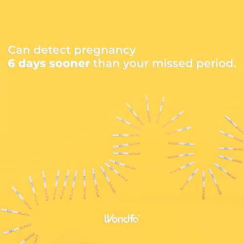 wondfo early result pregnancy test strips - get results 6 days sooner than missed period-sensitive and high-accuracy hcg testing kit at 10 miuml cut-off -25 packs