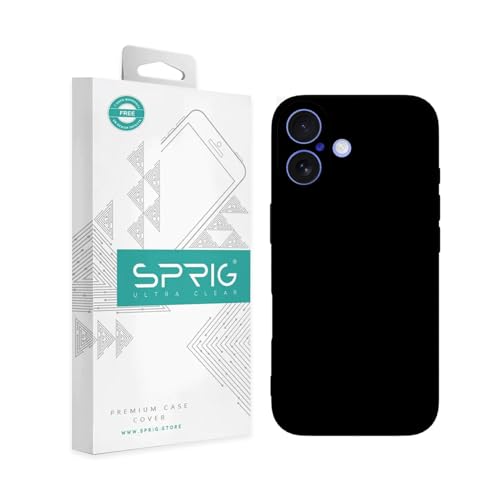 Image of SPRIG Compatible with iPhone 16 Premium FlexTone (TPU) Back Cover Drop Tested Shock Proof Mobile Case for Men, Women, Boys and Girls with Camera Protection (Black)
