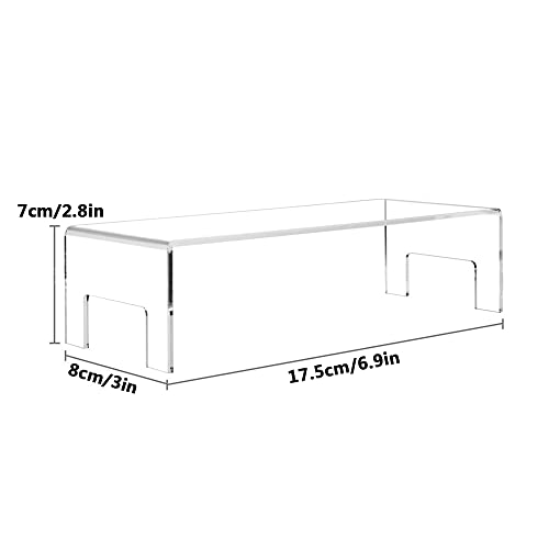 4 STÜCKE Acryl-Display-Riser stehen durchsichtige Acryl-Riser, Vitrinenregal für Schmuck, Figuren, Buffets, Spielzeug, Parfüm und Cupcakes