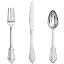 360pcs Sliver Elegant Plastic Silverware