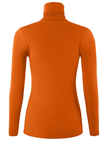 Image of AUHEGN Women's Long Sleeve Lightweight Turtleneck Top Pullover Casual Active Layer Tops Shirts