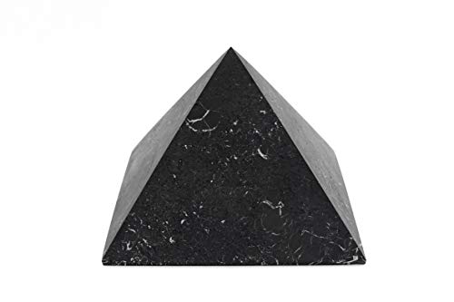 Shungite naturelle en pyramide de 15 cm pour un bureau serein