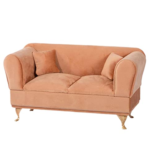 Concise Miniature Dollhouse Accessories Dollhouse Furniture Jewelry Box Women Girls Gift Velvet Storage Jewelry Box (A Orange Sofa) #TOP7