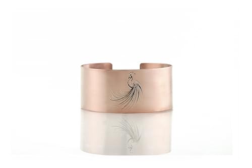 Bracelet en or rose paon 14k ouvert, un bijou de luxe élégant au design raffiné