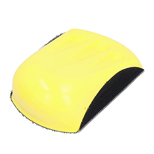 Soft and Elastic PU Foam Sanding Pad Handheld, Manual Fine Polishing and Sanding with Suede Sandpaper Bonding, 125mm Hand Sander Block Easy Grip for Polishing