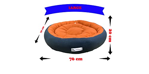 Image of Premium Large Size Dog Bed for Large Dogs and Puppies Anti Skid Bottom Washable Orthopedic Big Dog /cat Beds Orange /Black
