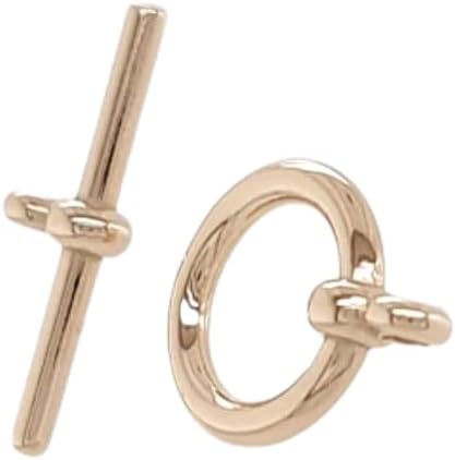 12.5MM 14K Solid Yellow Gold No Ball-End Toggle Clasp Ring and Bar Made in USA by CRAFT WIRE