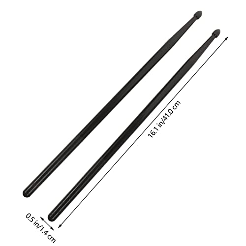 3 pares de baquetas de nailon para percusión negra miniatura 2