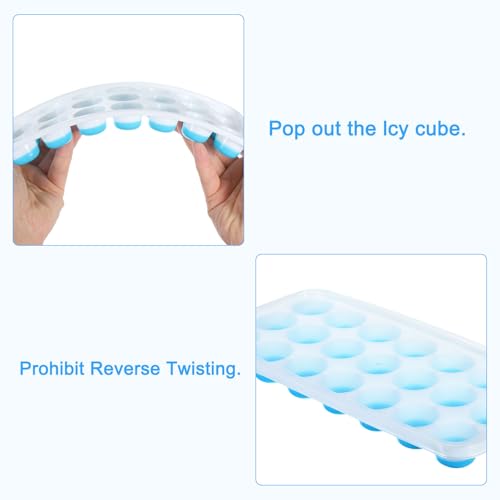Bandeja para cubitos de hielo con tapa removible azul miniatura 4