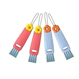GRIRIW Set 4 Spazzole Multifunzionali per la Pulizia del Coperchio e delle Fessure di Bottiglie D’Acqua Detergente per Tazze Termiche Impugnatura Ergonomica per Uso Domestico e Ufficio