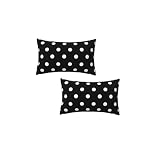 Sanghing Polka Dot Black and White Throw Pillow Covers 12x20 in Sets of 2 Modern Farmhouse Pillow Cover Home Decorative Pillowcase Cushion Cover for Living Room Cushion Sofa Bed