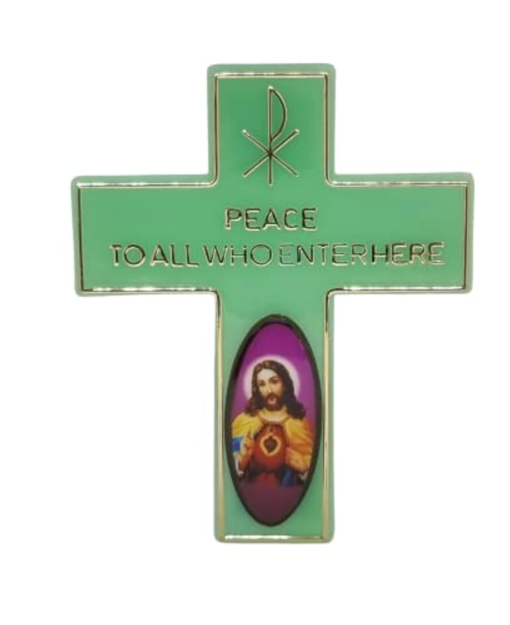 Glow in Dark Cross Divine Jesus Plastic Sticker
