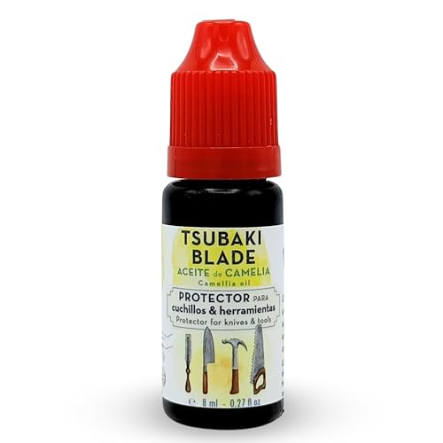 Tsubaki Blade | Huile de Camélia pour Couteaux et Outils - Protection Contre l'Oxydation, Lubrifiant Naturel, Idéale pour Couteaux en Acier Carbone et Bois -...