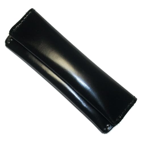 [革工房サトウ] 本革 レザー スリム コインケース 小銭入れ 小さい シンプル 小型 ミニ メンズ レディース ブランド 日本製 黒 (ブラック)
