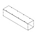Hoffman F44T1120GV Wireway, NEMA 1, Straight Section, Galvanized, 4.00" x 4.00" x 120.00"